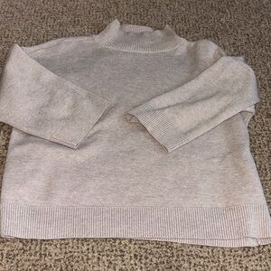 Cyrus Light Beige Turtleneck Sweater Small
